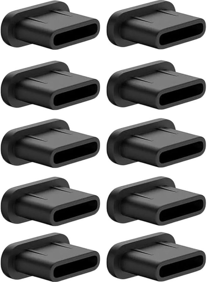 Black USB C Dust Plug 120Pcs Silicone Anti Dust Plug Type C Charging Port Protector Cap Cover for Smart Phones Tablets - Image 1